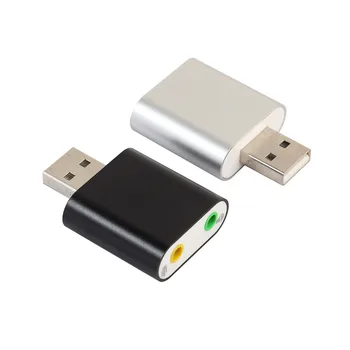 

USB External Sound Card Audio Adapter 3D Sound card 7.1 USB To 3.5mm mic headphone Jack Stereo Headset Sound Cards l1102#2