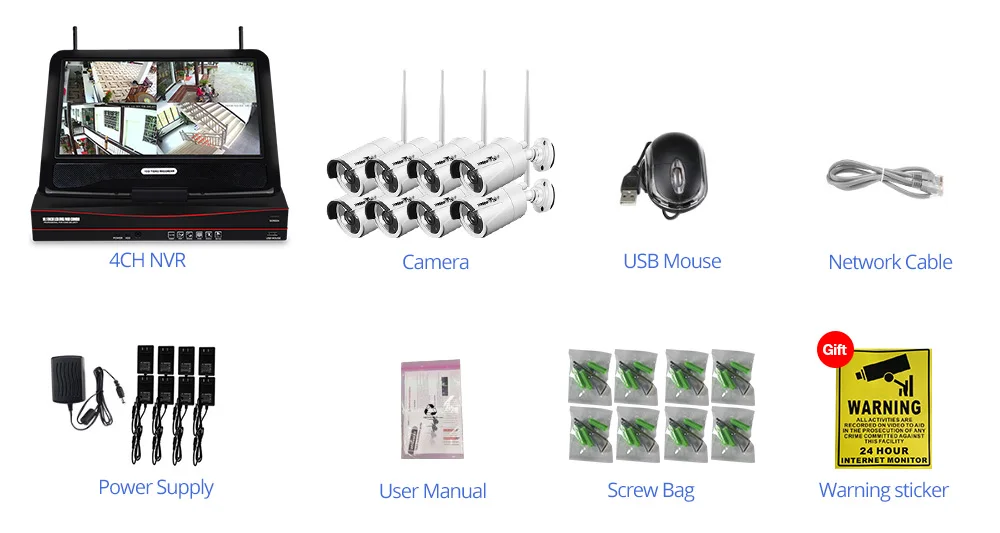 wireless cctv system with hdd