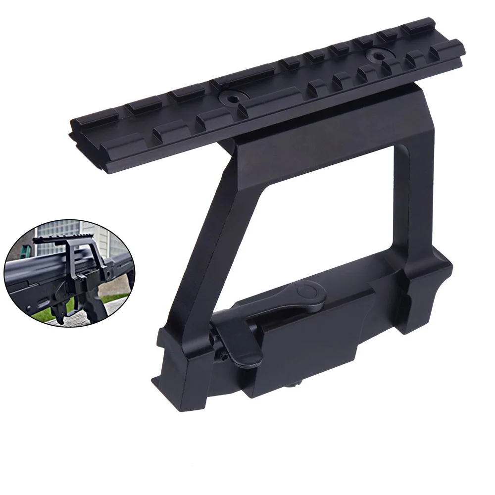 

Hunting Rail Side Mount for AK47 AK 74 Heavy Duty Lock Scope Sight Mount QD Style 20mm Detach Rail Base Gun Accessories