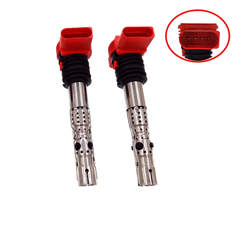 2pcs Ignition Coils 06C905115 for AUDI A4 1.8T Turbo 2001 2005 06C 905