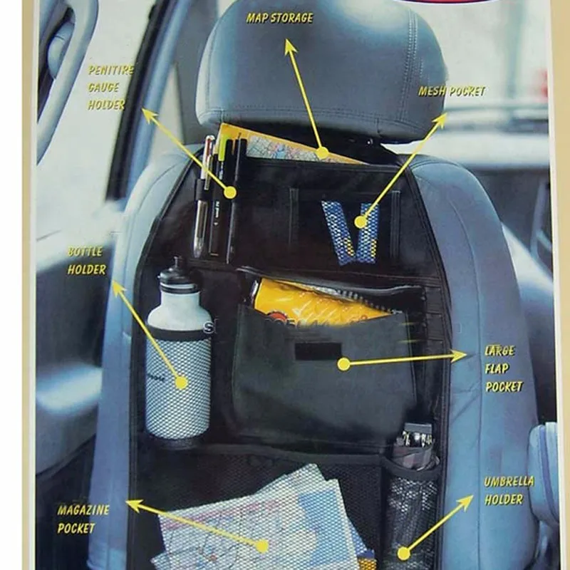 Авто органайзер для заднего сиденья автомобиля мульти-карман дорожная сумка для хранения еды ручка держатель книг подвесной чехол SUV автомобиль спинка сиденья вешалка
