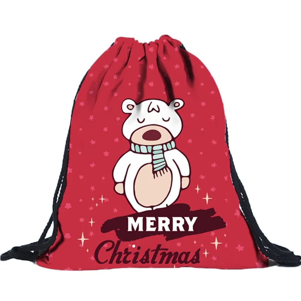 

Canvas Backpack Unisex 3D Digital Printing Draw Pocket Backpack Drawstring Bag Shoulder Bag Bolso Mochila Mujer #BL5