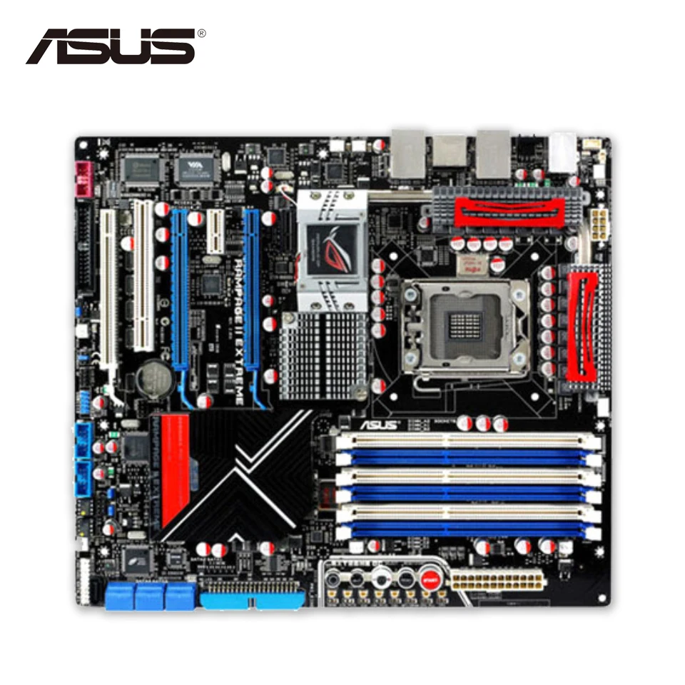 Asus Rampage II Extreme Original Used Desktop Motherboard X58 Socket LGA 1366 i7 DDR3 24G SATA2 USB2.0 ATX motherboard lga 1366 cpu bga soldering socket with tin balls