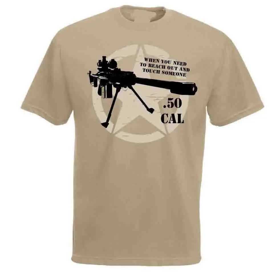 50. Cal Sniper Quote/футболка в армейском стиле сша; мужские футболки в стиле пустыни; новинка года; модные мужские футболки из хлопка; христианская футболка - Цвет: Хаки