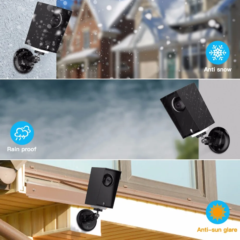 Anti-Sun Glare and UV Protection Outdoor/Indoor Adjustable Bracket with Protective Skin Case for Wyze Cam Pan 1080p Camera