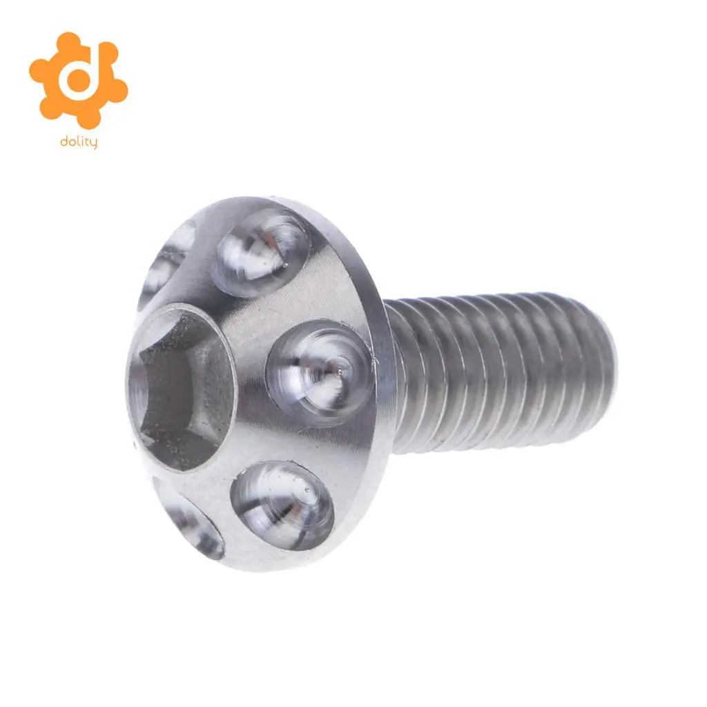 M6 x 15 License Plate Frame Titanium Bolt Screw for Motorcycle Car Auto
