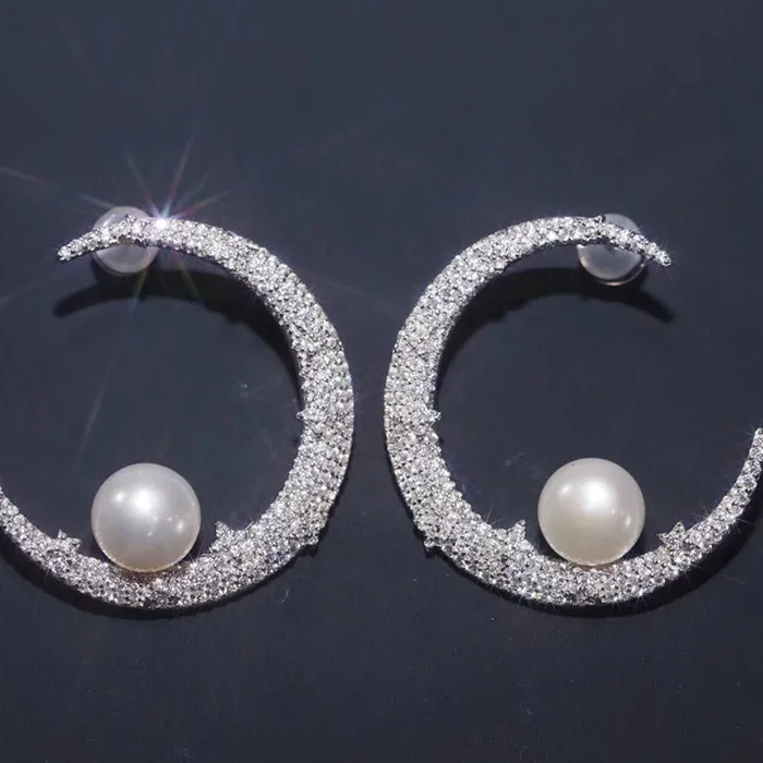 

Designer Fashion 925 Sterling Silver Jewelry 3A Cubic Zirconia Party Earring