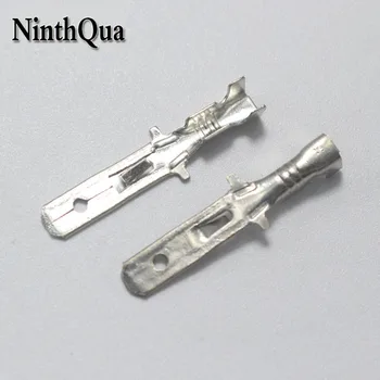 

100pcs 4.8mm Crimp Long Terminal Male Spade Connector Splicefor Car Bike Electromobile