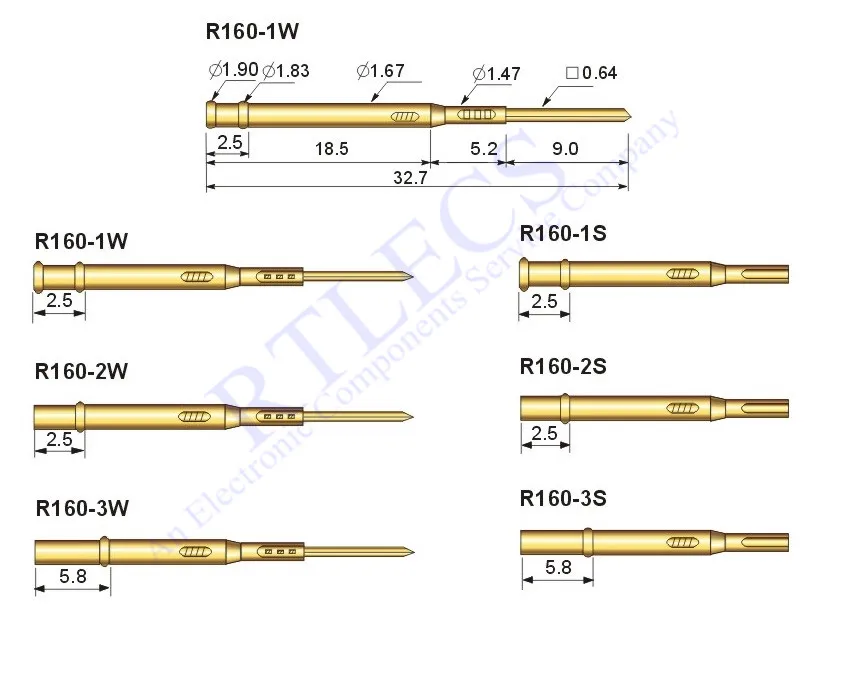 teste de mola p160 pcb sem cobertura