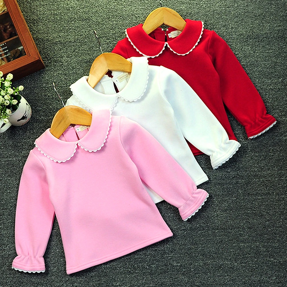 1 6 Baby Girl Clothes Autumn Winter Shirt Cotton Fleece Long Sleeve