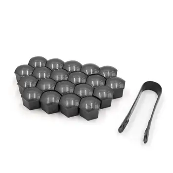 

uxcell 20pcs 19mm Gray Plastic Wheel Lug Nut Bolt Cover Caps with Removal Tool for Car