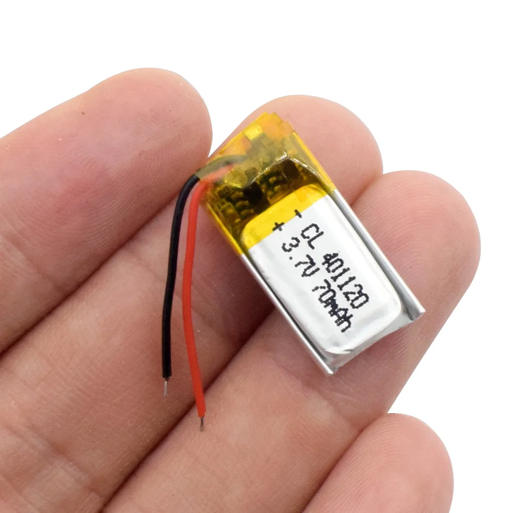 1/2/4 шт 3,7 V Перезаряжаемые литиевая батарея 401120 401120 70 мА-ч для MP3 MP4 Bluetooth Динамик гарнитура Bluetooth палка для селфи