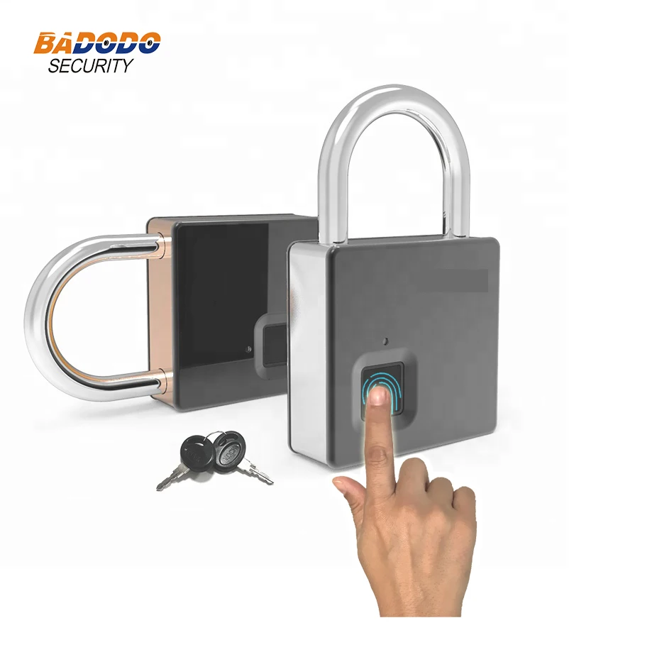 

Waterproof heavy duty Mini smart intelligent Fingerprint door Lock padlock Anti Theft for home office security access control