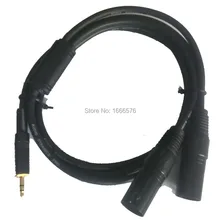 KL высокое качество 1/" Jack DC 3,5 мм до 2 XLR Cannon Plug 3 Pin аудиофиловый аудио кабель 3 метра