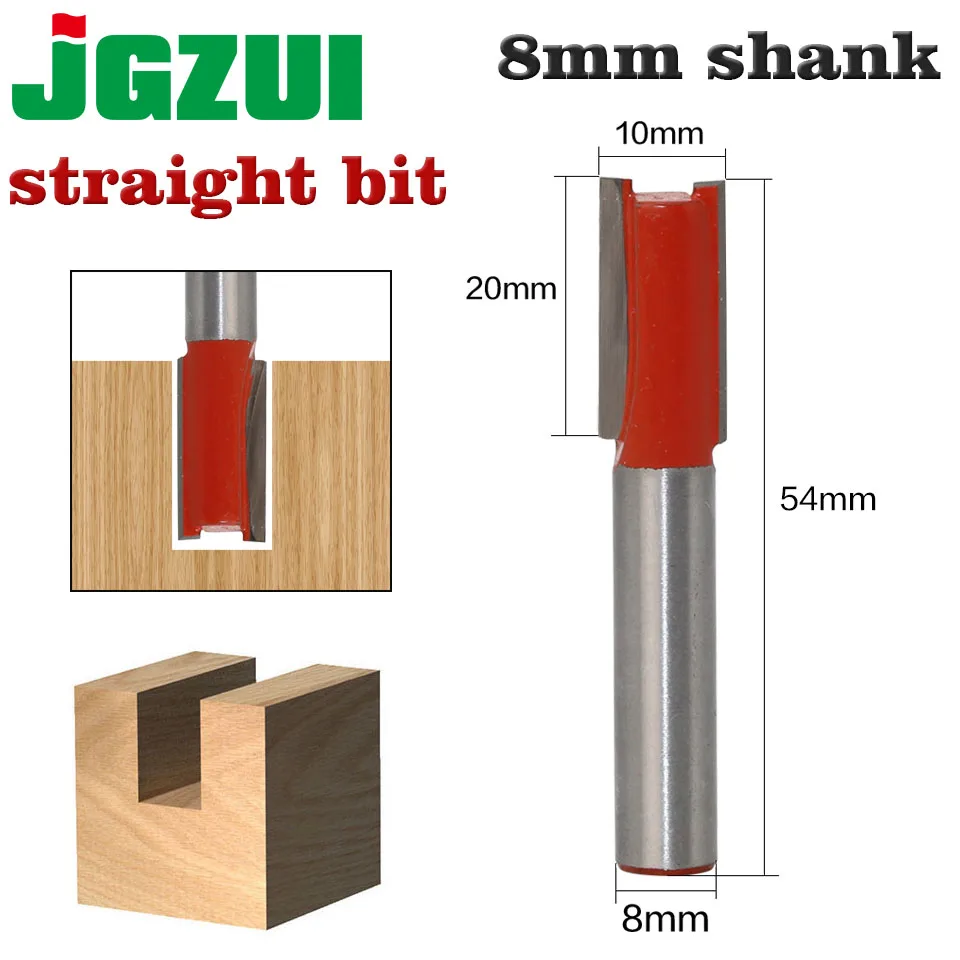 

8mm Shank high quality Straight/Dado Router Bit Set 12mm Diameter Wood Cutting Tool