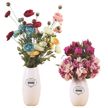 

Nordic Minimalist White Ceramic Vase Ornaments Modern Fashion Decorative Vase Desktop Crafts Home Soft Decoration Wedding Gifts