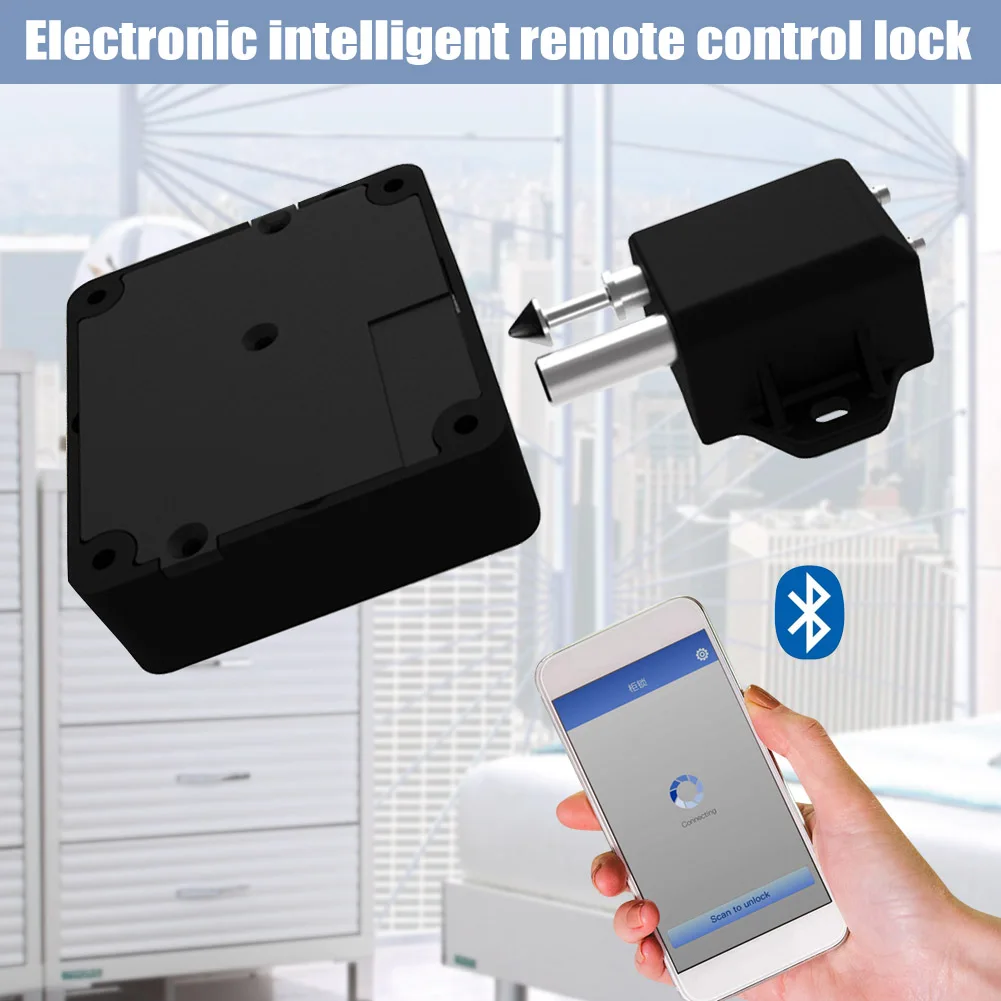 

Electronic Bluetooth Smart Invisible Cabinet Lock Door Drawer Auto Safety Secure Tool LCC77