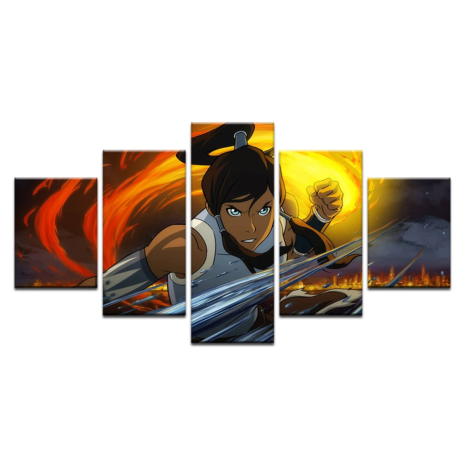 5 Pcs American Cartoon Avatar Legend of Korra Poster Home Wall Artwork