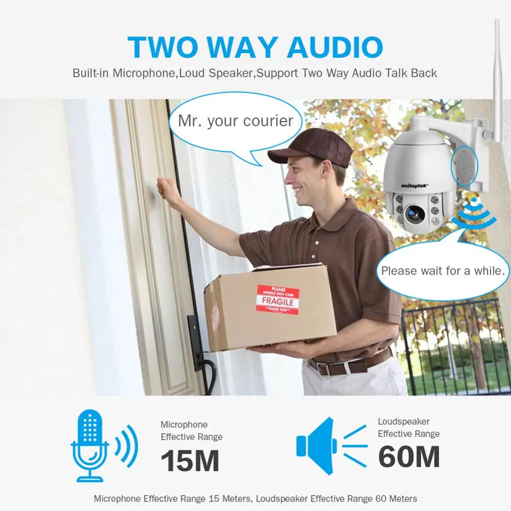  WIFI PTZ IP Camera Outdoor HD 1080P 2MP CCTV Security Cameras IR 60m Waterproof Home Surveillance W - 33025980557