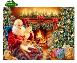 Сделай Сам полный алмазов Вышивка значок Рождество елка Дед Вышивка с кристаллами Наборы Стразы Книги по искусству ремесел рождественские