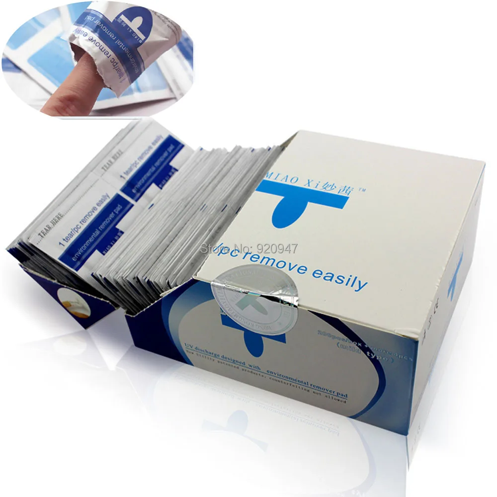 

200 PCS/Box Nail Art Remove Pads Wipes for UV Gel Nail Polish Application Easily