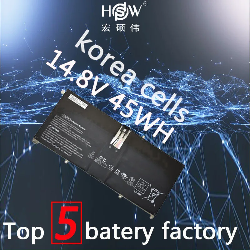 

HSW 14.8V 45Wh HD04XL Battery For Hp Envy Spectre Xt 13-2021tu Xt 13-2000eg Xt 13-2120tu 685866-1b1 685866-17 batteria