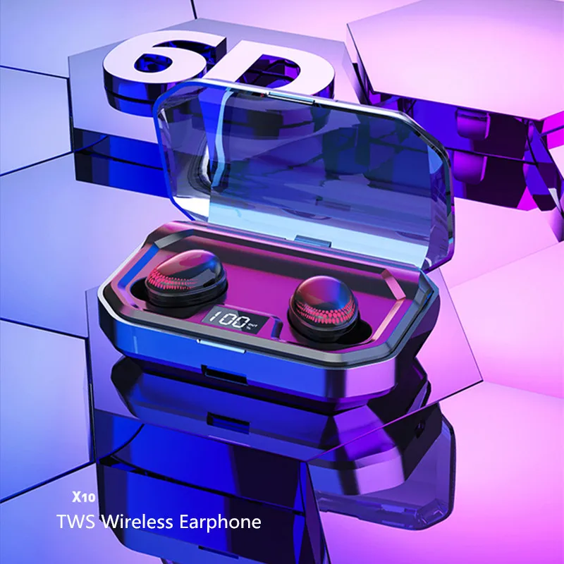 

Waterproof true wirelles earphones phone handsfree bluetooth 5.0 earbuds touch tws earphone noise canceling headset 3000mAh