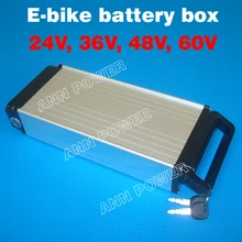 Free Shipping! 24V 36V 48V E-bike lithium battery case Electric bicycle li-ion battery box Not include the battery