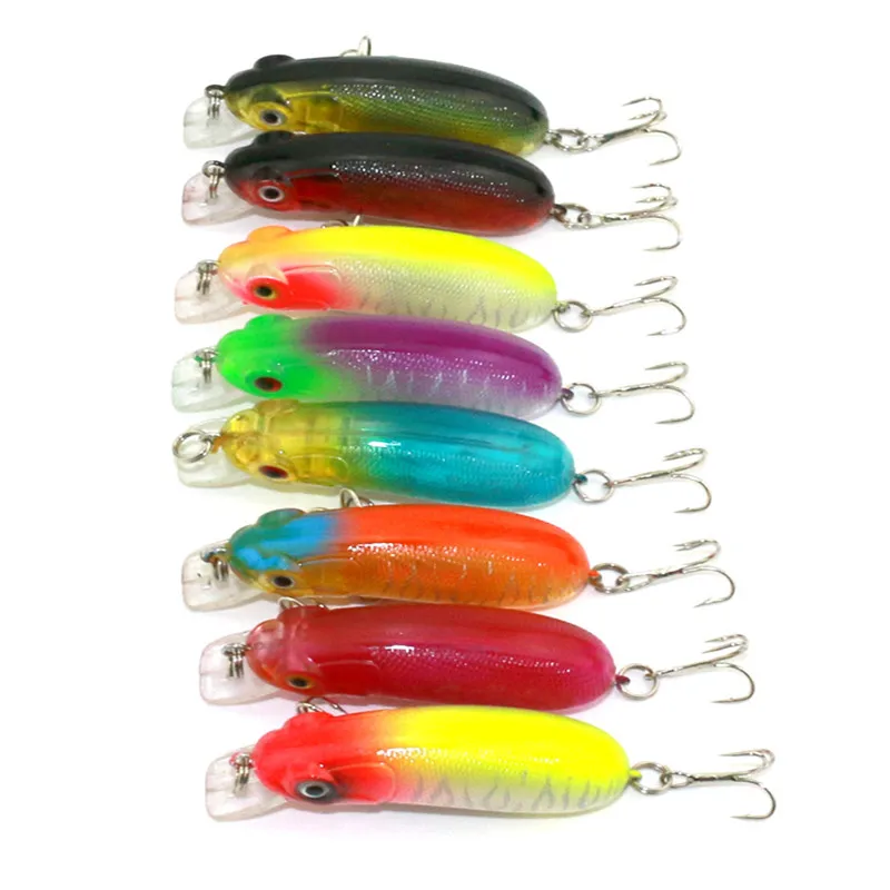 

Big Sale 8pcs/lot Artificial Plastic Hooks Minnow Fishing Lure Fat Crankbait Swim Bait With 3D Fish Eye 6cm 9.8g