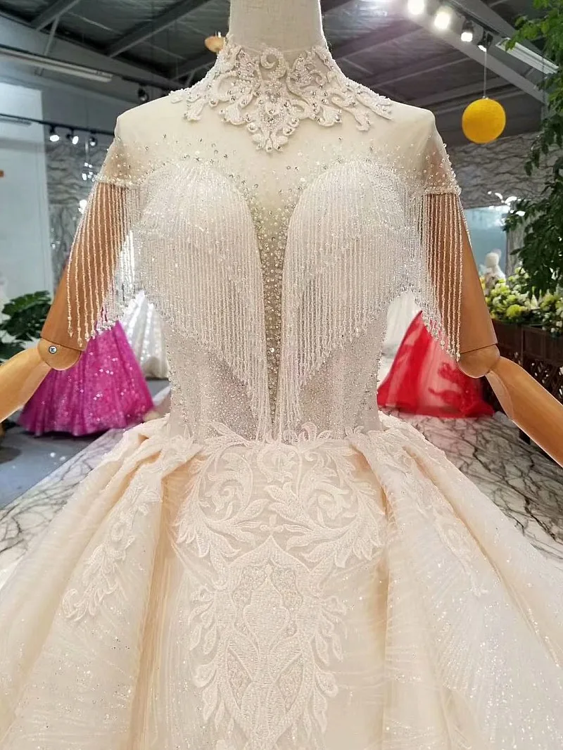 AIJINGYU Съемный Роскошные платья 2019 Свадебные онлайн дешевые для продажи Роза кружево хвост секс платье бальное Свадебные
