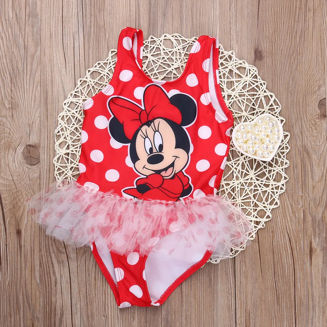 

Hot Baby Girls Kids Summer Cartoon Mouse beach Dress for kid girls 2-6years