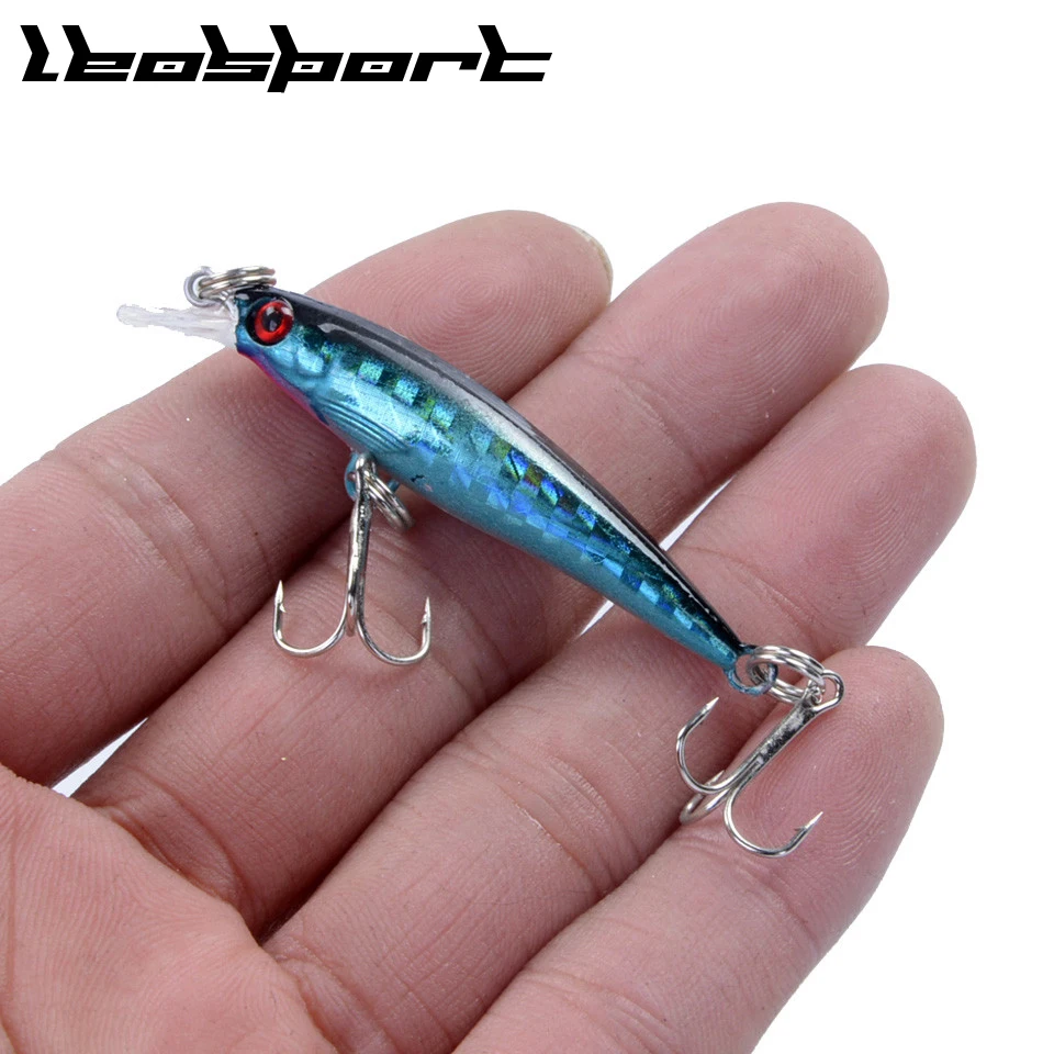 LEOSPORT 1 قطعة صغيرة طعوم صيد سمك البلمة معالجة 5 سنتيمتر 2.1G الاصطناعي الطعم Crankbait Iscas Artificiais وهمية السحر