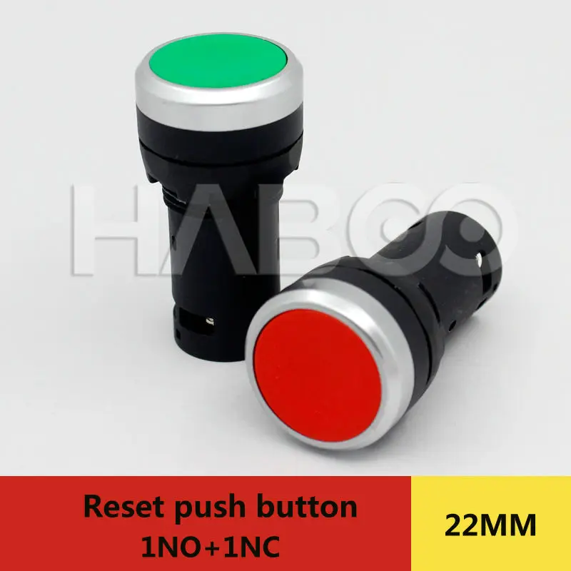 

shipping free link 2pcs/lot push button switch momentary 1NO+1NC reset switch