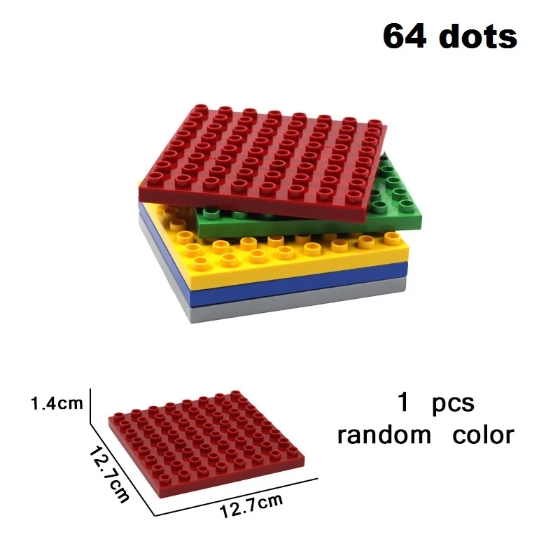 32-512 отверстие большая точка трек Строительная пластина для строительных блоков аксессуары DIY игрушки Детский подарок совместимый Duplo набор основной обучающий кирпич