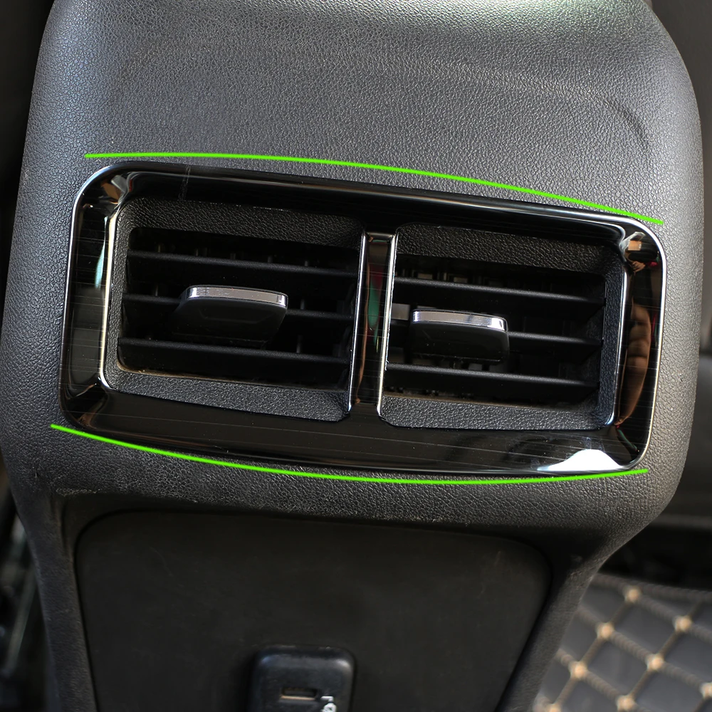 

Zlord ABS Car Rear Air Condition Vent Outlet Decoration Cover Interior Stickers For Chevrolet Equinox 2017 2018 2019 Car Styling