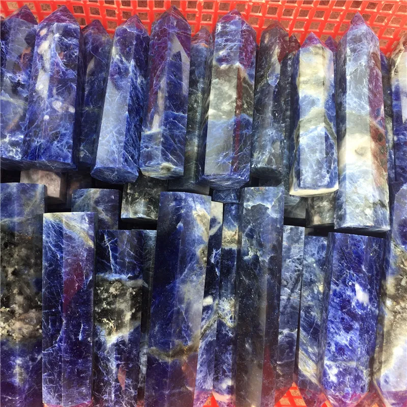 1Kg big size natural blue veins stone wand point reiki healing crystals