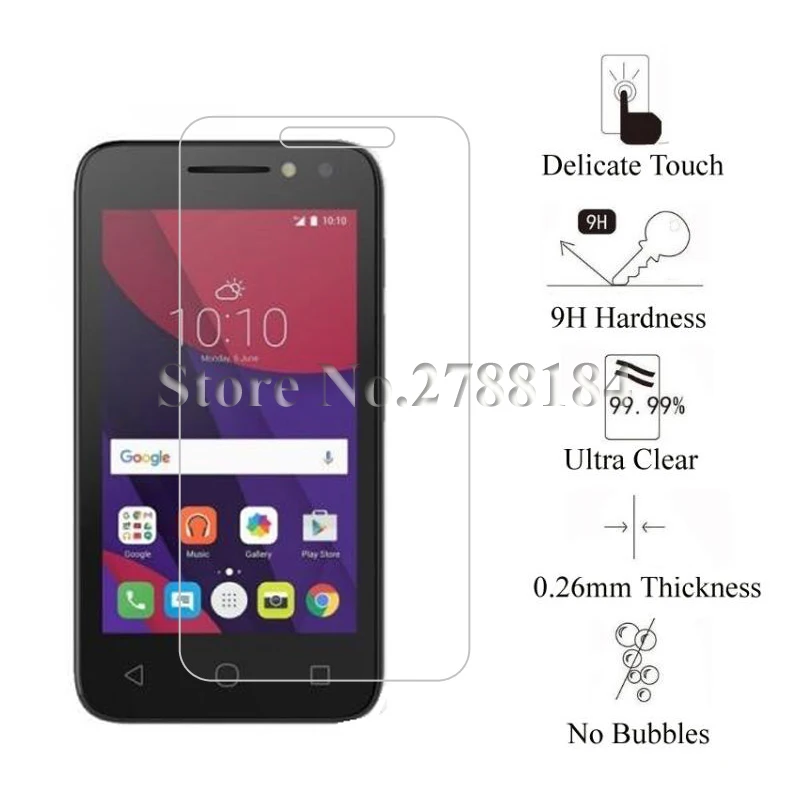 2 шт 9H Премиум Закаленное стекло для Alcatel One Touch Pixi 4 4 дюймов Pixi4 " 4034D 4034X Защитная пленка для экрана стекло