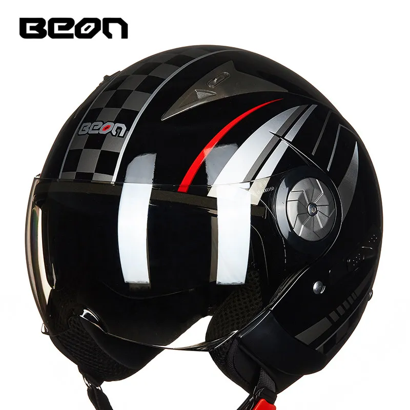 BEON модный moto rcycle шлем Ретро шлем двойной объектив шлем falf шлем moto casco B-216 из АБС и поликарбоната