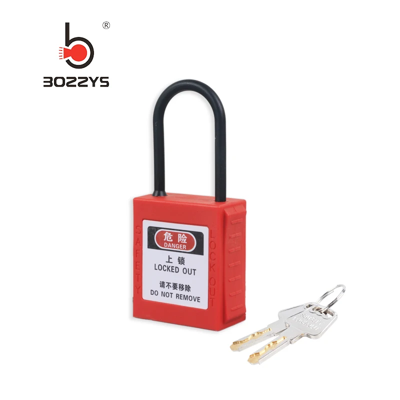 Engineering safety padlock nylon insulated lock beam 4*38MM fine beam