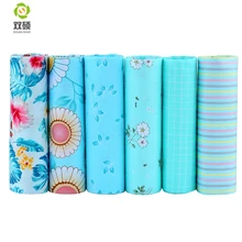 Shuanshuo новая синяя серия саржевой хлопчатобумажной ткани, Лоскутная Ткань, DIY шитье стеганое жир четверти материал для ребенка& Chil 6 шт./лот