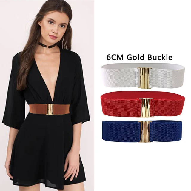 Seabigtoo Fashion Retro Elastic Belt Women Wide Belt Wild Simple Hot