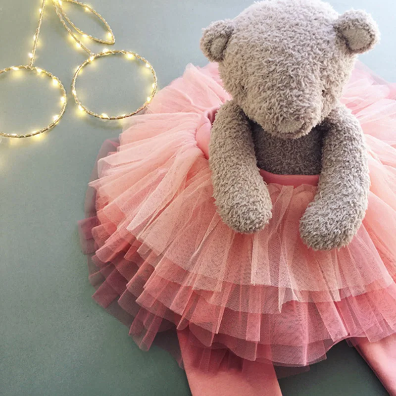 Bear Leader/штаны для девочек г. Детская одежда обтягивающие длинные штаны юбка-брюки из вуали для девочек, леггинсы для девочек - Цвет: AN014 Pink