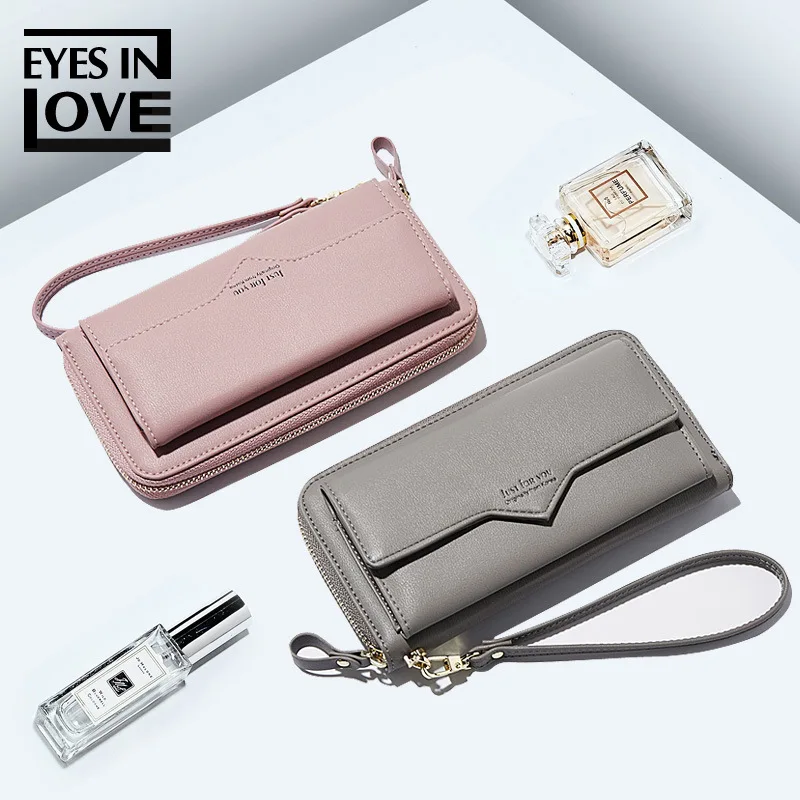 

New 2018 ladies wallets, Japan, Europe and America, simple zipper, long card, large capacity pocket change bag.