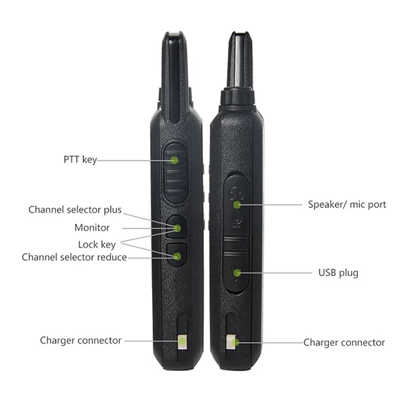 4 шт. WLN KD C1 Mini Wiress Walkie Talkie UHF ручная двухсторонняя радиостанция коммуникатор