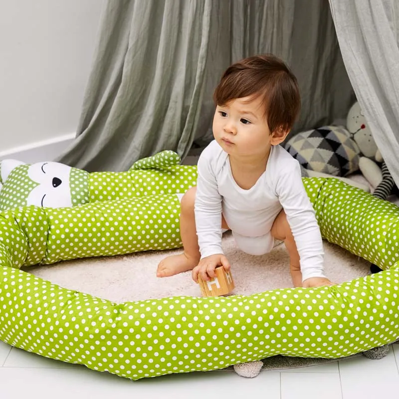 

3.3 Meters Baby Crib Bumper Ins Baby Crib Surrounded By Pure Cotton Four Seasons Protection Guardrail Animal Cushion Pillow