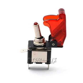 

50Pcs/Lot 12V 20A Car Truck Boat Red Cover LED Push Button Rocker Toggle Switch For Professional Racing Car