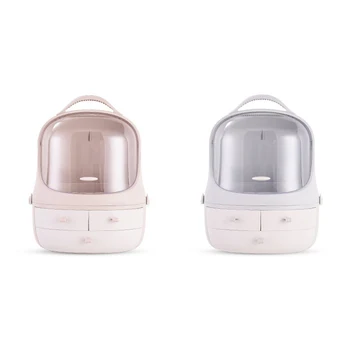 

Portable Waterproof Make Up Cosmetic Box Dust Cover Box Organizer Drawers Plastic Cosmetic Storage Box Jewelry Container Indoo