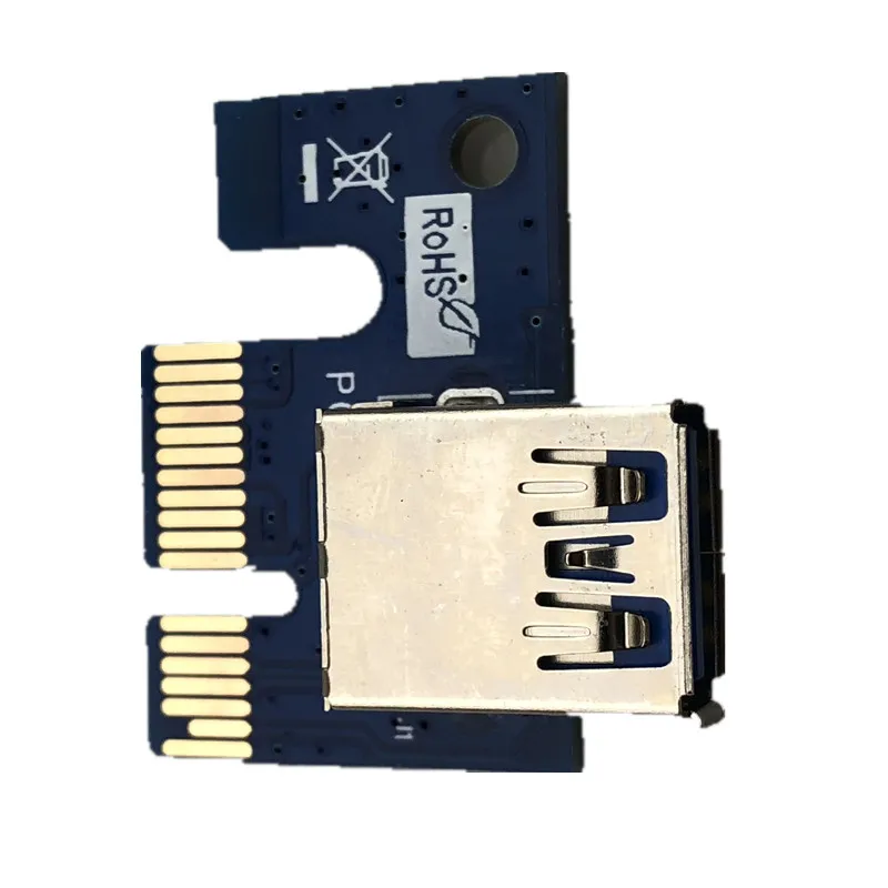 60 см 6PIN 12 В PCI-E 1X-16X Riser Card VER007 USB3.0 адаптер расширитель плата BTC Miner удлинитель Riser Card BTC кабель комплект твердая установка