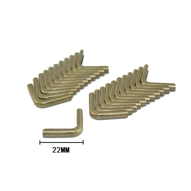 Bronze-Iron-Book-Scrapbooking-Album-Menu-Folder-Corner-Protectors-Book-Corners-Cover-22mm-100Pcs