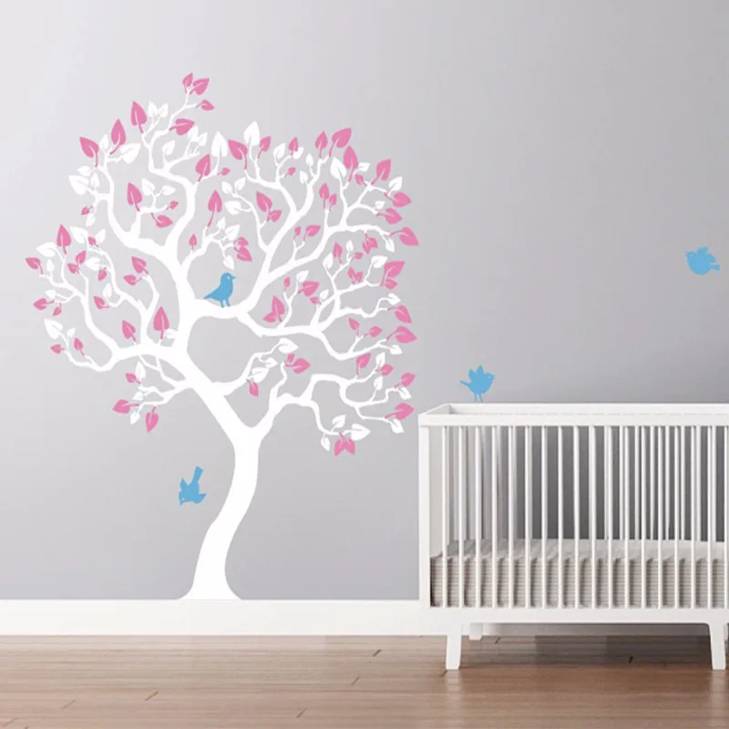 Wall Sticker Tree, Vinyl White Tree Wall Sticker, Modern Decoration Wall Decals Wall Stickers